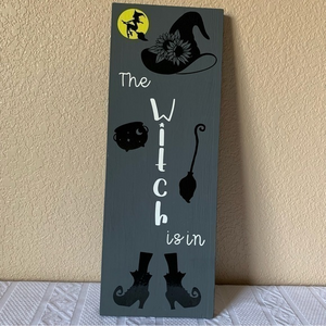 Homemade The Witch is in‎ Halloween Sign